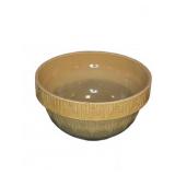 Glazed Stoneware Mixing Bowl with Art Deco Band