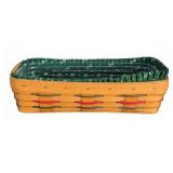 Longaberger Basket With Liner and Plastic Insert
