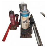 3 Hydraulic Bottle Jacks With Handles