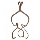 3 Antique Cast Iron Ice Block Tongs