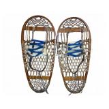 Wood And Rawhide Snowshoes Pair