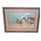 Frederic Remington Print of Native American Scene
