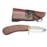 Custom Fixed Blade Knife with Wood Handle