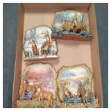 Bradford Exchange Deer Plaques Set