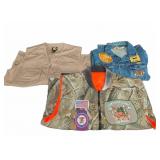 3 Vintage Outdoor Vests & Jacket, Patches, Large