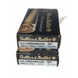 2 Boxes Sellier & Bellot 6.5 Creedmoor Ammo