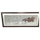Framed Bev Doolittle Signed Print with Horses