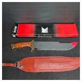 BudK Big Bowie Knife With Sheath Boxed