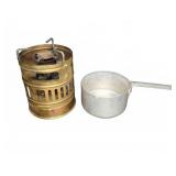 Svea Brass Camp Stove and Aluminum Pot
