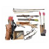 Archery Quivers Arrows and Accessories Lot