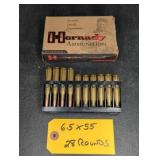 28 Rounds 6.5x55 Ammunition