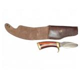 Mains Custom Knives Straight Blade with Rosewood