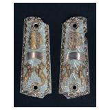 Sterling Silver and 14K Gold 1911 Pistol Grips