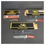 Browning Fixed Blade Knives With Boxes Sheaths