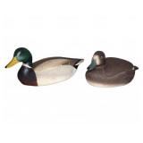 Ken Harris Wood Duck Decoy Pair Woodville NY