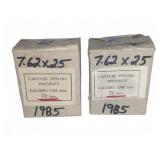Two Boxes 7.62x25 Pistol Cartridges 72 Rounds Each