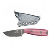 ESEE Izula-II Knife W/ Red Micarta Handle & Sheath