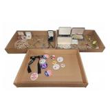 Costume Jewelry, Brooches, Charms, Buttons