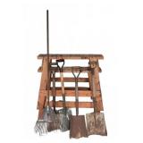 Garden Tools Lot With Shovels and Rake