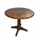 Round Solid Wood Pedestal Dining Table