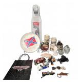 Model Cars, Clock, Confederate Plate, Candles