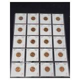 19441958 Lincoln Wheat Cent Set, 20 Coins