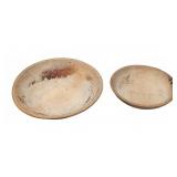 Vintage Wood Dough Bowls With Wear and Patina