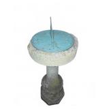 Cast Metal and Concrete Garden Sundial Pedestal