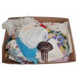 Floral Cotton Handkerchiefs and Hair Comb