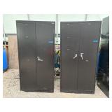 (2) Metal 2-Door Storage Cabinets