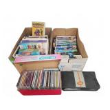 VHS Movies And Music CDs Assortment