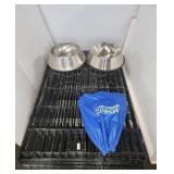 2 Exercise  Yards  w/  Stainless Steel Food Bowls