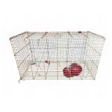 Wire Small Animal Cage W/ Exercise Wheel & Dish