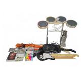 Wii Game Lot, Guitars, Drums, Xbox 360 Kinect