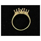 14K Yellow Gold Multi-Stone Ring Setting