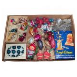 Vintage Glass Christmas Ornaments w/ Angel Chimes