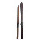 Pair Northland Wooden Skis W/ Bindings, St Paul MN