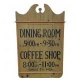 Vintage Wooden Dining Room Coffee Shop Sign