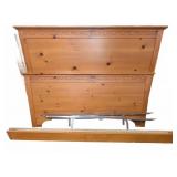 Pine Wood Bed Frame Set W/ Headboard And Footboard