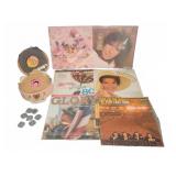 Vinyl Records, Vintage Slotted Tokens