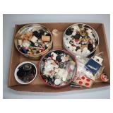 Buttons and Sewing Notions in Mixed Tins