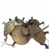 Vintage Brass and Metal Ceiling Light Fixtures