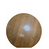 Round Oak Dining Table with Pedestal Base 48"