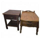 Wood Side Tables with Drawers