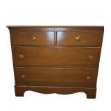 Wooden Four-Drawer Dresser With Mirror