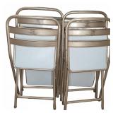 Vintage Metal Folding Chairs & Table