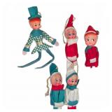 Vintage Japanese Pixie Elf Christmas Ornaments