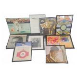 Framed Music and Pop Culture Memorabilia