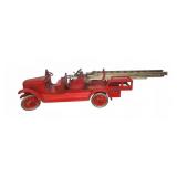 Buddy L Pressed Steel Aerial Fire Truck Toy