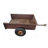 Steel Utility Trailer With Single Axle And Wheels